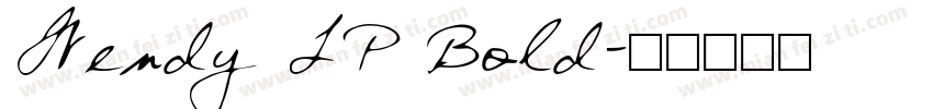 Wendy LP Bold字体转换